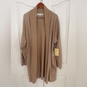 Vintage Havana Tan Open Front Cardigan